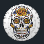 Sugar Skull Dart Board<br><div class="desc">A sugar skull with flowers dart board for some fun on Halloween,  or any time of the year!</div>