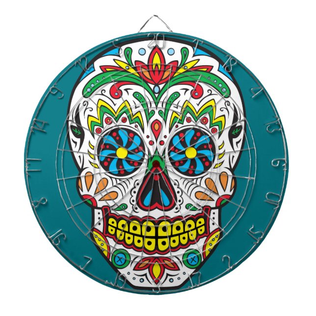 Sugar Skull Dart Board (Front)