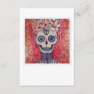 sugar skull day of dead tattoo invite card mexican