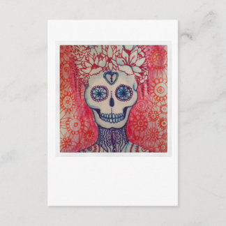 sugar skull day of dead tattoo invite card mexican