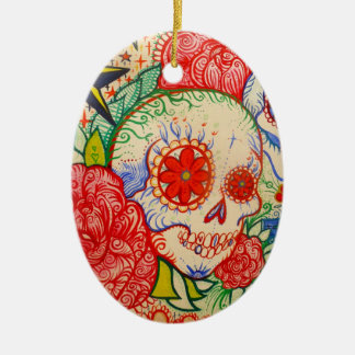 sugar skull day of dead tattoo mexican decoration