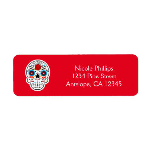 Sugar Skull Day of The Dead Address Labels