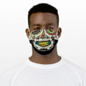 Sugar Skull Day Of The Dead Adult Cloth Face Mask (Worn)