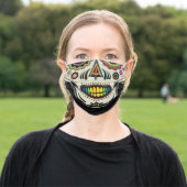 Sugar Skull Day Of The Dead Adult Cloth Face Mask (Outside)