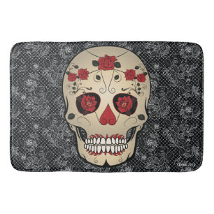 Sugar Skull Day of the Dead Bath Mat Home Decor