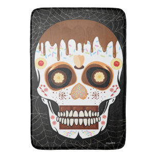 Sugar Skull Day of the Dead Bath or Kitchen Mat