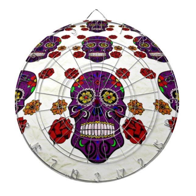 Sugar Skull (Day of the Dead) Dartboard (Front)