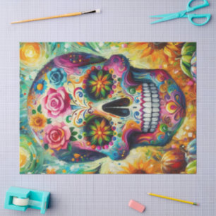 Sugar Skull Day of the Dead Decoupage Tissue Paper