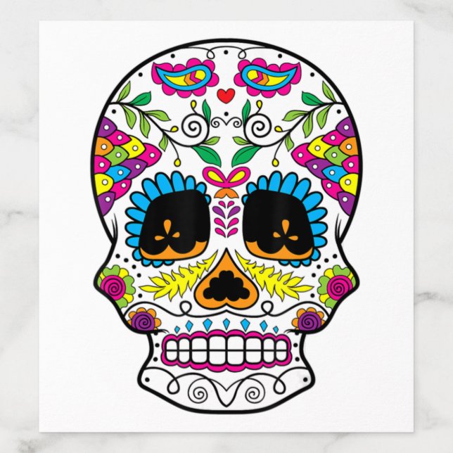 Sugar Skull Day Of The Dead Dia De Los Muertos Art Envelope Liner (Design)