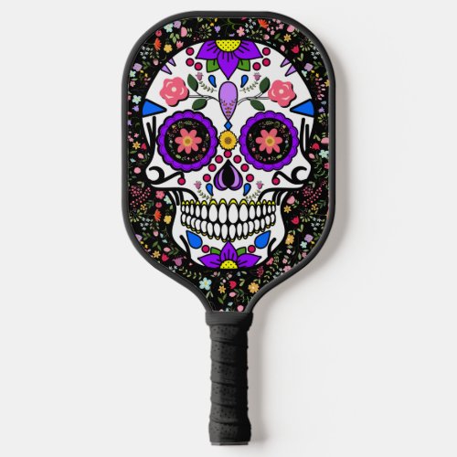 Sugar Skull _ Day of the Dead _ Dia de los Muertos Pickleball Paddle