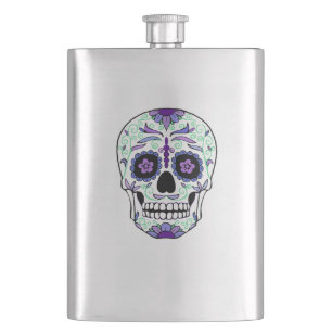 Sugar Skull Day of the Dead Día de Muertos Flask