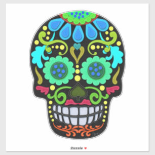 Sugar Skull Day of the Dead Festival Large Sticker