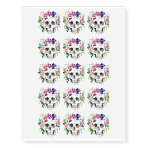Sugar Skull, Day of the Dead, Halloween, Designs Temporary Tattoos
