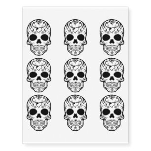 Sugar Skull, Day of the Dead, Halloween, Designs Temporary Tattoos