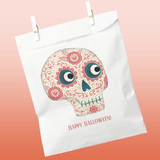 Sugar Skull Day of the Dead Halloween Favor Bag (Creator Uploaded)