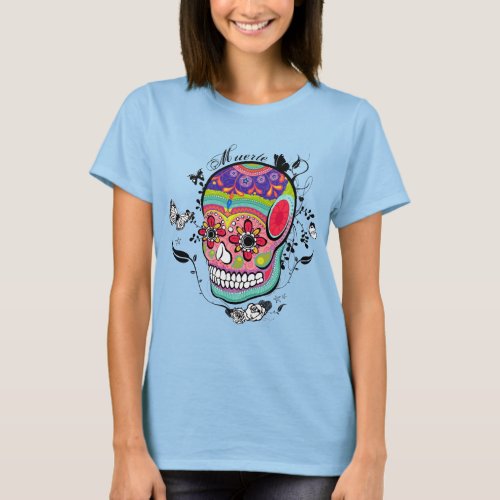 Sugar Skull Day of the Dead Illustration T_Shirt