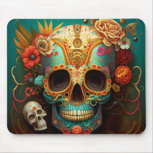 Sugar Skull Day Of The Dead Mouse Pad