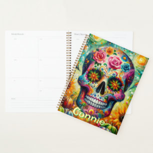 Sugar Skull Day of the Dead Personalized Planner