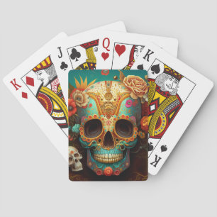 Sugar Skull Day Of The Dead Poker Cards