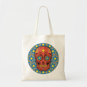 Sugar Skull (Day of the Dead) (Red) Tote Bag