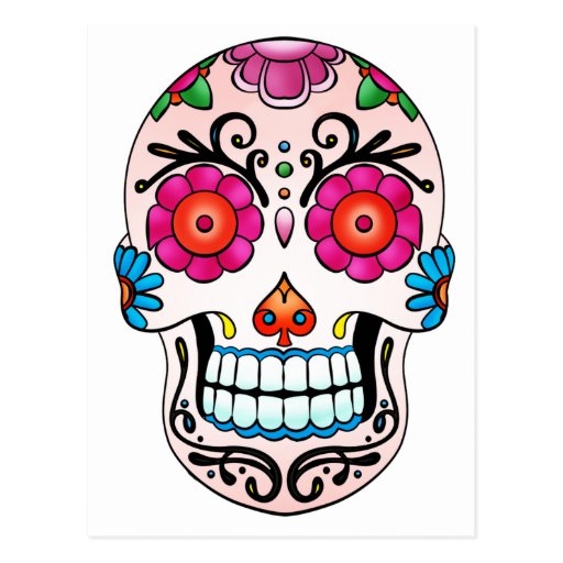 Sugar Skull - Day of the Dead, Tattoo, Mexico Postcard | Zazzle