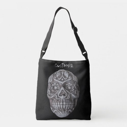 Sugar Skull Day of the Dead Thunder_Cove Crossbody Bag