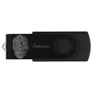 Sugar Skull Day of the Dead Thunder_Cove Flash Drive