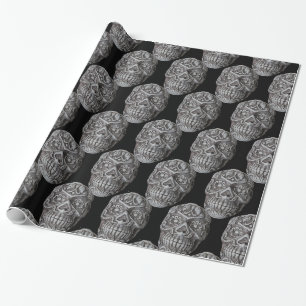 Sugar Skull Day of the Dead Thunder_Cove Wrapping Paper