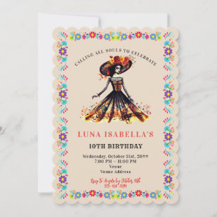 Sugar Skull Dia de los Muertos Day of the Dead Invitation