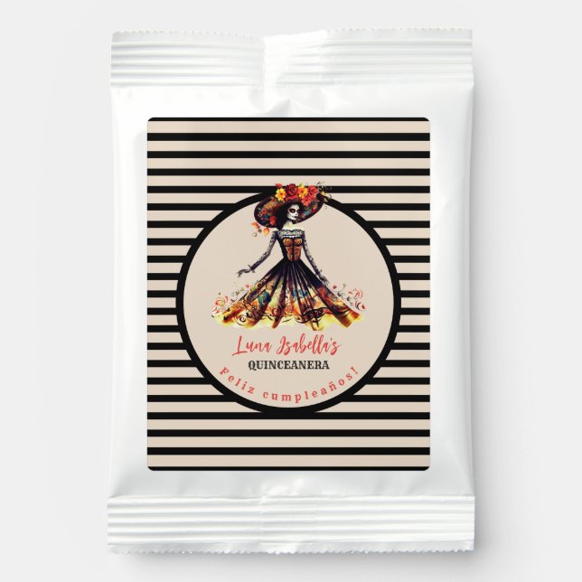 Sugar Skull Dia de los Muertos Day of the Dead Margarita Drink Mix (Front)