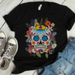 Sugar Skull Dia De Los Muertos Day of the Dead T-Shirt<br><div class="desc">This beautifully designed t-shirt is perfect for your Dia De Los Muertos celebrations.</div>