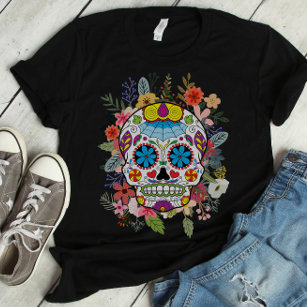 Sugar Skull Dia De Los Muertos Day of the Dead T-Shirt