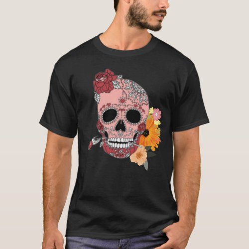 Sugar Skull Dia De Los Muertos Day of the Dead  T_Shirt