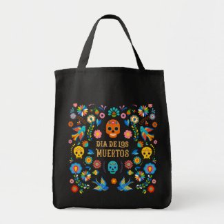 Sugar Skull Dia de los Muertos Tote Bag