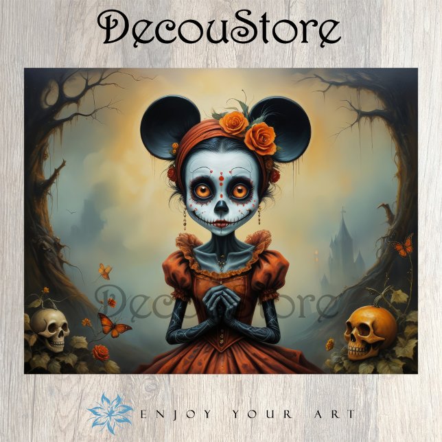 Sugar Skull Doll Decoupage Tissue Paper (Creator Uploaded)