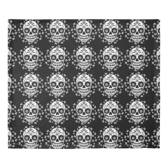 Sugar Skull Duvet Cover (Front)