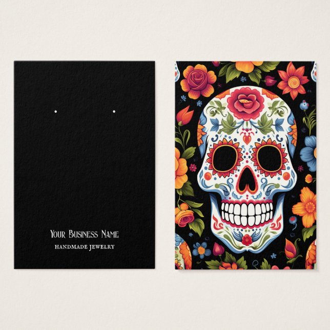 Sugar Skull Earring Display Card (Front & Back)