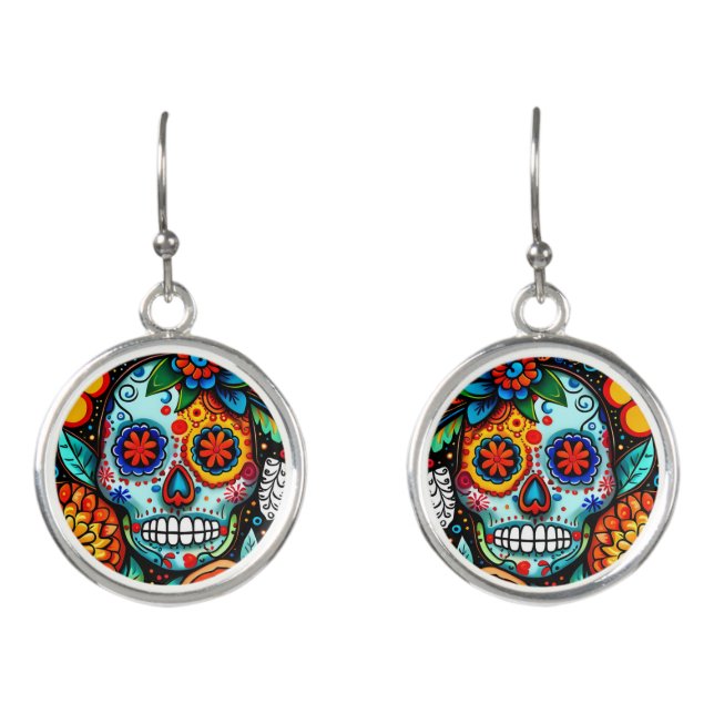 Sugar Skull Earrings (Front)