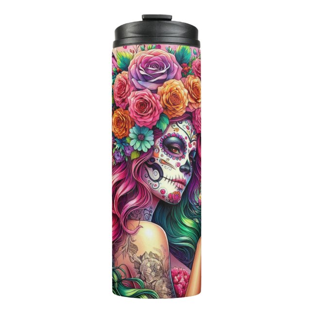 "Sugar Skull Fairy Tumbler Wrap | Day of the Dead  (Front)