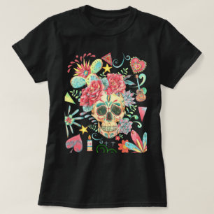 Sugar Skull Fiesta of Colors T-Shirt