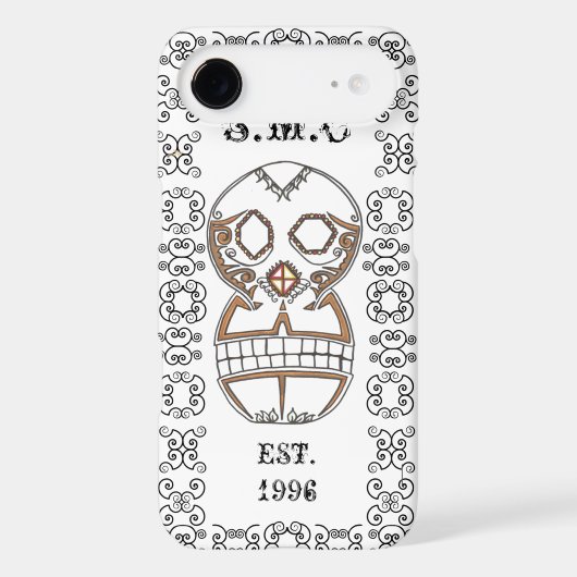 SUGAR SKULL & FILIGREE IPHONE CASE (Back)