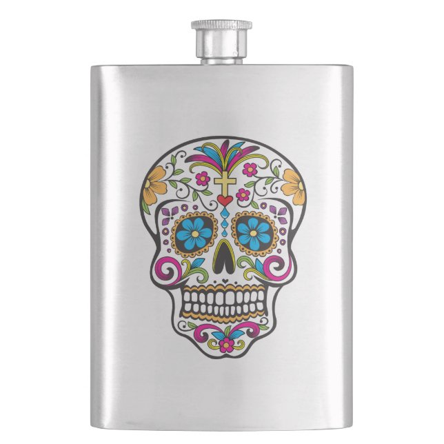 Sugar Skull Flask (Front)