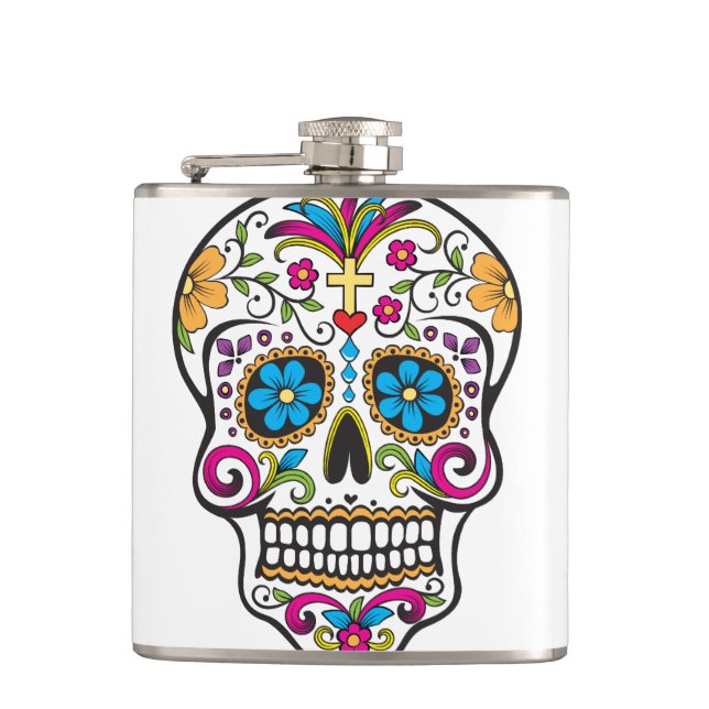 Sugar Skull Flask (Front)
