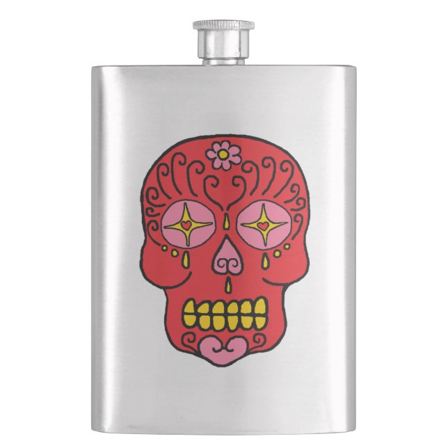 Sugar Skull Flask (Front)
