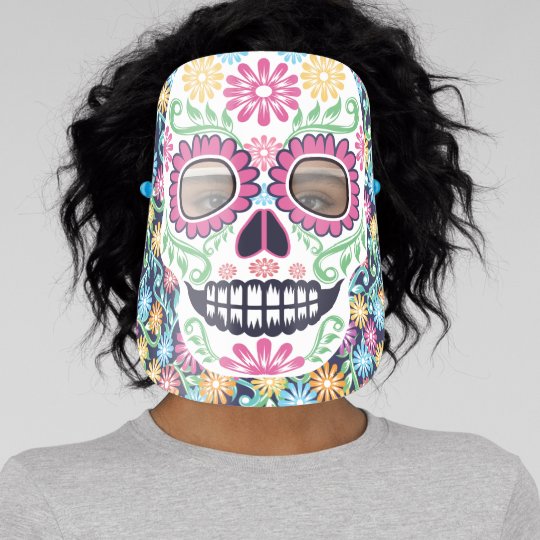 Sugar Skull Flowers Print Dog Bandana Cinco de Mayo Day of the Dead Neckwear Petwear Snap Closure