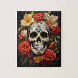 Sugar Skull Floral Puzzle