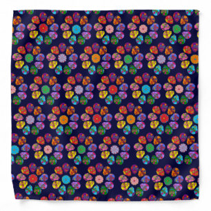 Sugar Skull Flower Bandana