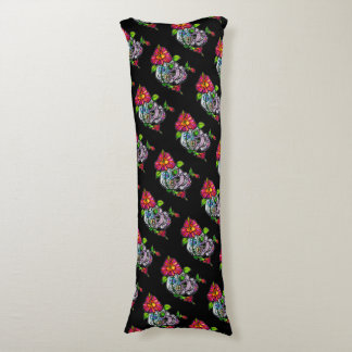 SUGAR SKULL & FLOWER BODY PILLOW