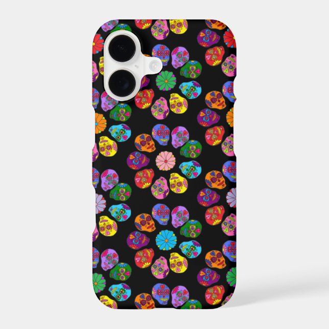 Sugar Skull Flower Case-Mate iPhone Case (Back)