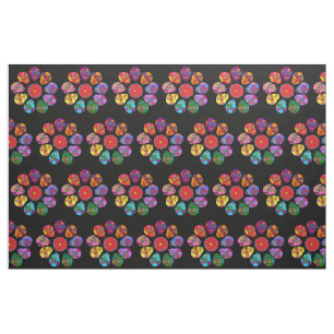 Sugar Skull Flower Fabric